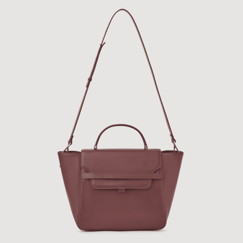 Geanta Dama Piele AriseBags Rita Burgundy Maxi