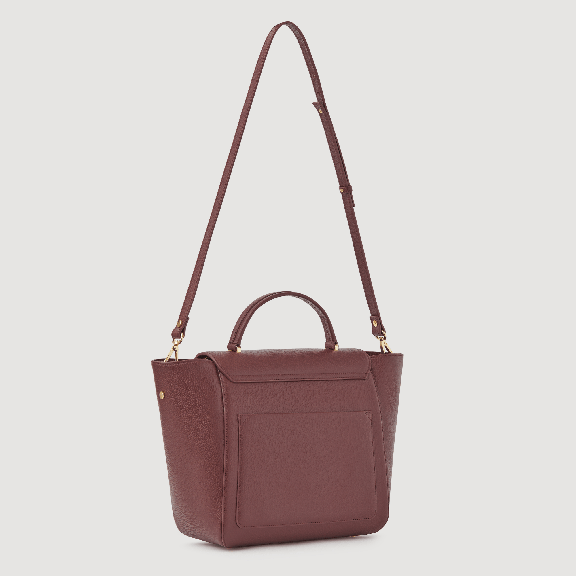 Geanta Dama Piele AriseBags Rita Burgundy Maxi